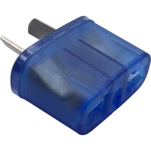 Universal travel 10A 250V uk EU US Germany to AU mini converter for Australia New zealand Transparent Blue adapter plug 5pcs