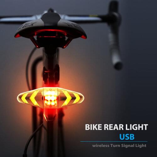 Remote Control Bicycle Intelligent Turn Taillight Signal Light Brake Light Projection Lamp LED Infrared Warning Light Accessory