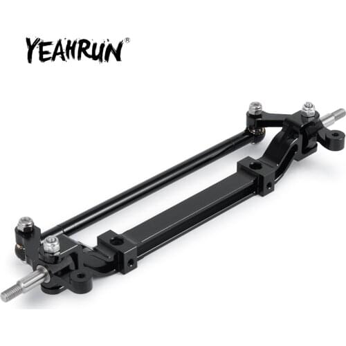YEAHRUN Metal Black Front Axle Steering Rod Link Pole for 1/14 Tamiya RC Tractor Truck Car