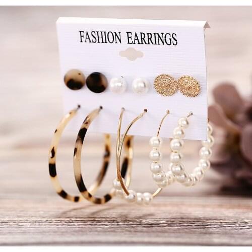 Women Bohemian Pearl Acrylic Acetate Board Shell Earrings Jewelry Gift серьги женские korean earrings earings jewelry for girl