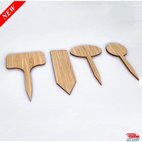 10Pcs Bamboo Plant Labels Eco-Friendly Wooden Plant Sign Tags Garden Markers for Seed Potted Herbs Flowers Tool