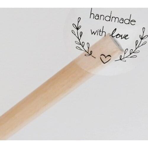 160Pcs/pack Handmade With Love Baking Sealing Sticker Packaging Stickers Scrapbooking