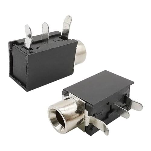 PJ-316 3 Pin 3.5mm Female Socket Audio Video Terminals Connector DIP 3 Pin PCB Mount Jack Interface Adapter PJ316