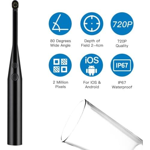 Intraoral Camera Dental Endoscope with USB 6 LED Inspection IP67 Waterproof 720P HD Video For PC Android iOS Type C