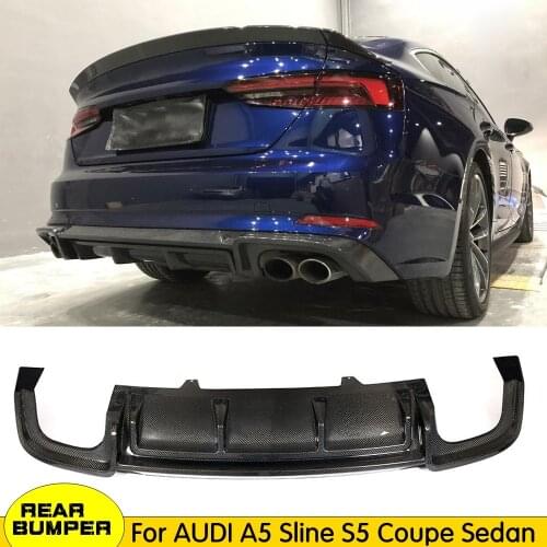 Rear Diffuser For Audi A5 S Line S5 Sport 2017 2018 2-Door 4-Door Non Standard Carbon Fiber Bumper Lip Spoiler Splitter