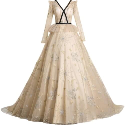 Champagne ball gown long dress vintage medieval dress Renaissance princess Victoria dress