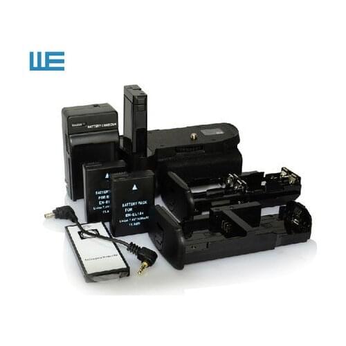 MB-D5100 D5100 D5200 Battery Grip+2x EN-EL14 Batteries +IR Remote Control+ AA Battery Solt+Charger for Nikon D5100 D5200 Camera