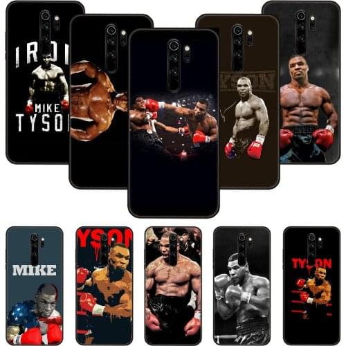 Phone Case For Xiaomi Redmi Note 8 8T 7 7A 9 9S 8A 4 5 Pro Black Cover Shell Trend Hoesjes Luxury Funda Soft Mike Tyson Boxer