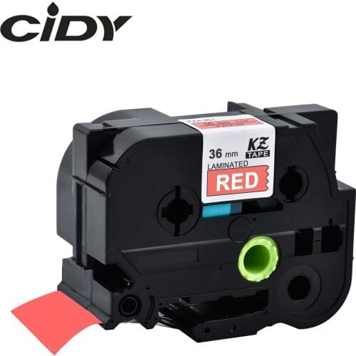 CIDY 10pcs compatible tze465 Tz 465 Tze 465 TZ465 36mm White on Red Laminated label tape used for brother p touch printer