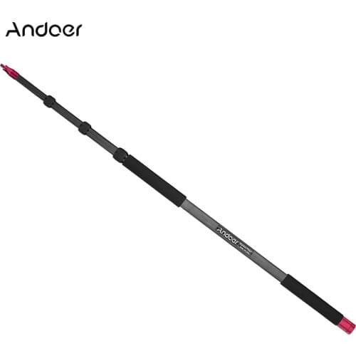 Andoer 3m Lightweight Carbon Fiber Mic Microphone Arm Pole Extension Stand Payload 3kg for DSLR Camera Camcorder Photography