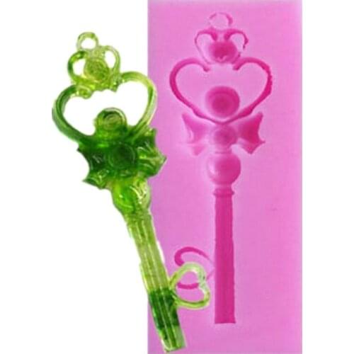 Cartoon Magic Wand Epoxy Silicone Mould Transparent Moon Sailor Moon Cardcaptor Sakura Crown DIY Pendant Jewelry Mold A1006