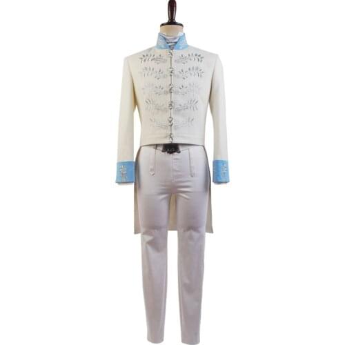 Movie Film Prince Charming Cosplay Costume Adult Men Uniform Coat Outfits Halloween Carnival Suit