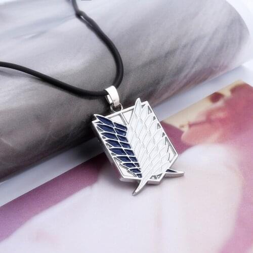 Hot Anime Shingeki No Kyojin Necklace Attack On Titan Necklace Wings of Liberty Pendants Necklaces Cosplay Jewelry Collares
