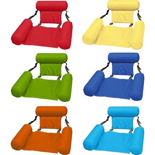 Swimming Floating Chair Pool Inflatable Floats Party Float Bed Seat Water Swimming Water Chair Portable Lounger Foam Back