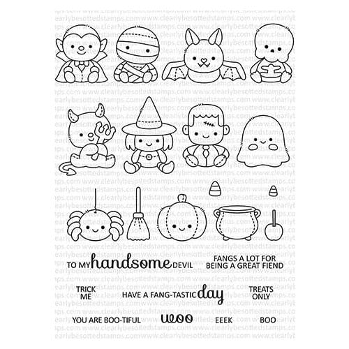 Halloween Plushies Transparent Clear Silicone Stamp/Seal for DIY scrapbooking/photo album Decorative clear stamp A1305