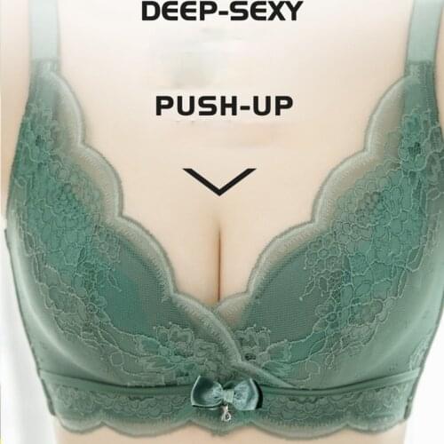 New Style Sexy Lace Underwear, Womens Small Chest, Thickened and Gathered Adjustable Upper Bra