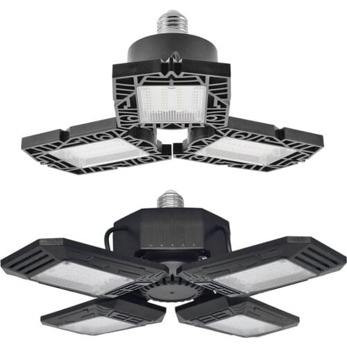 LED Garage Lights Foldable E27 Bulb E27 Deformable LED Ceiling Light Home Warehouse Workshop Garage Folding Lamp