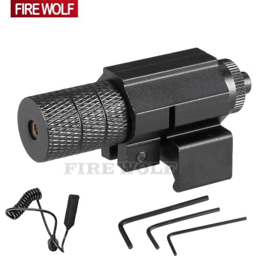 Tactical Red Dot Laser pointer Sight With Tail Switch Scope Pistol Lengthen Rat Tail Hunting Optics Lazer Mount