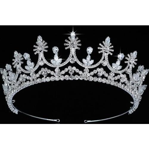 Tiaras and Crown HADIYANA Estilo Europeo Women Wedding Bridal Hair Jewelry Fashion Party Hair Accessories BC5551 Corona Princesa