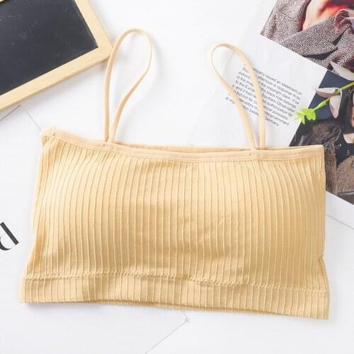 12 Colors Women Sexy Chest Crop Tops Bustier Wrap Top Tube Bandeau Camisoles Strap Bustier Built In Bar Seamless Tank Top Camis