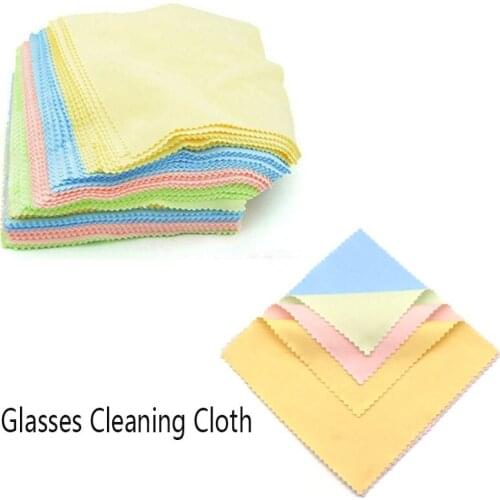 10pcs Glasses Cleaning Cloth Lens Cloth Wipes For Lens 12.5x12.5cm for glasses Camera Computer Color Random