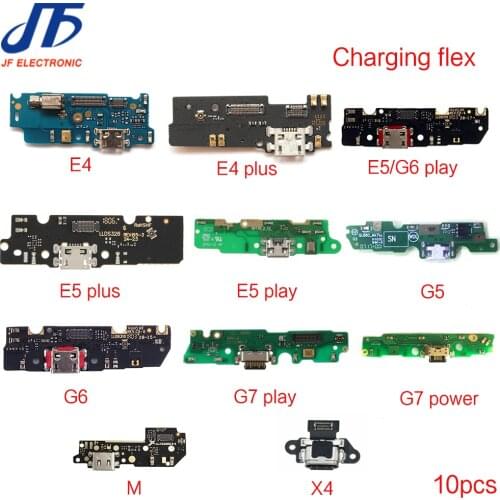 10pcs Charging Flex Cable For Motorola Moto E4 E5 Plus G5 G6 Play G7 Power X4 M Dock Connector USB Charger Port Ribbon