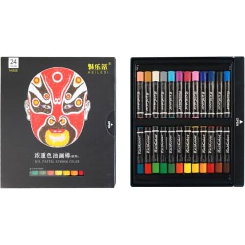 12/24/36 Colors Heavy Color Oil Pastel Mei Ledi Heavy Color Oil Pastel Crayons Childrens Brush Drawing Stationery Sets Daubers