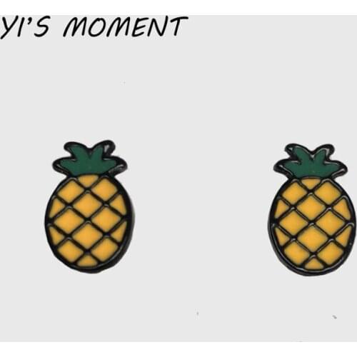 2019 new model birthday Gift Enamel Animal Jewelry pineapple lemon Earrings Women Earing for kids
