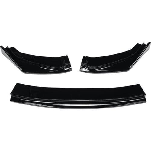 3Pcs Front Bumper Lip Spoiler Splitter For Honda Fit 2017-2017 Gloss Black Carbon Fiber Car Modification Part Body Kit
