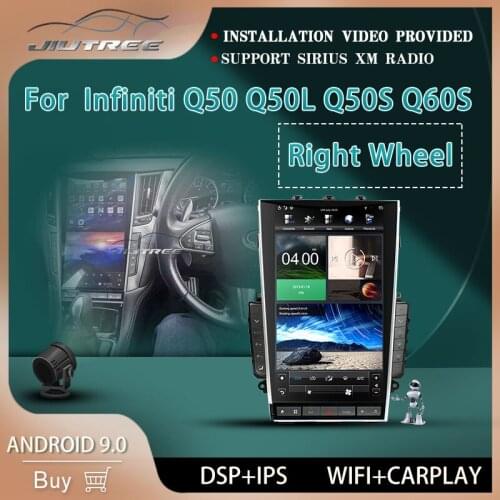 For Infiniti Right Wheel Q50 Q50L Q50S Q60S 2012-2017 13.6 inch Android 9.0 car radio automatic GPS navigation car multimedia