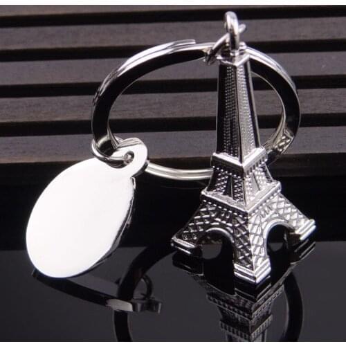 FREE shipping by FEDEX 100pcs/lot 2020 Metal Eiffel Tower Keychains Mini Eiffel Tower Keyrings Gifts Custom LOGO