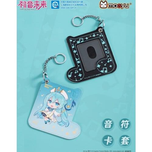 Anime Princess Miku Cartoon Pendant for Key Card Holder Cute Keychain Vocaloid Cosplay Props Metal KeyRing Kid Student Gift