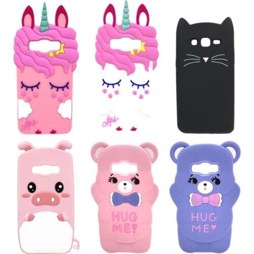 For Samsung J7 2016 Case Silicone 3D Cartoon Soft Phone Cover For Samsung Galaxy J7 2016 J710 J710F Cute Unicorn Cat Funda Coque