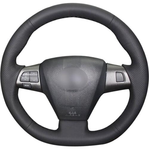 Black PU Faux Leather DIY Handsewing Car Steering Wheel Cover for Toyota Corolla 2011 2012 2013 RAV4 2011 2012
