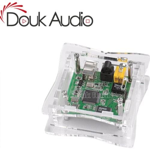 CM6631A USB To SPDIF Converter Coaxial Optical Fiber 32Bit/384K w/ Acrylic Case