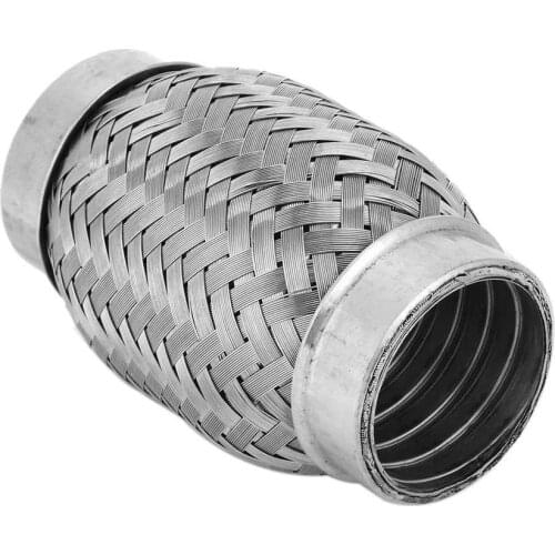 Stainless Steel Flexible Pipe 1.5 x 4in Stainless Steel Exhaust Flexible Pipe Double Internal Corrugated Tube Exhaust Tube