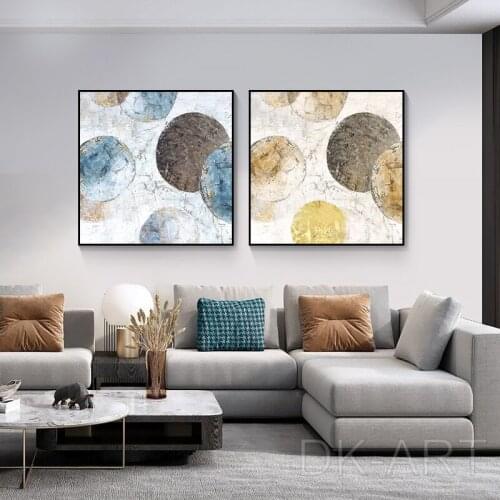 Original Design Abstract Circle Art Canvas Painting Modern Posters and Prints Nordic Wall Pictures for Living Room Home Decor