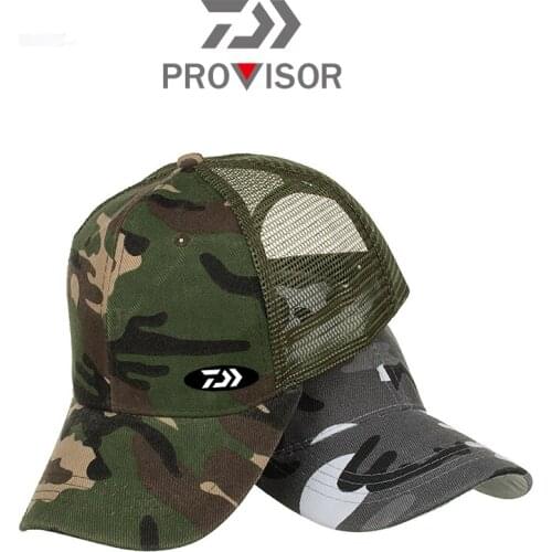 Daiwa Fishing Sun Hat 2020 Summer Men and Women Fashion New Camouflage Mesh Cap Baseball Cap Outdoor Mountaineering Sun Hat