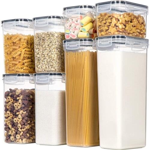1pcs Food Storage Container Noodle Box Sealed Ring Multigrain Cans Pantry Pasta Candy Grain Kitchen organizer Cereal Dispenser