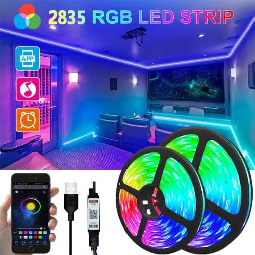 LED Lights Strip 5V flexible lamp USB 2835 Bluetooth-compatible APP Control RGB TV Backlight room lights Decor LED Wall Bedroom