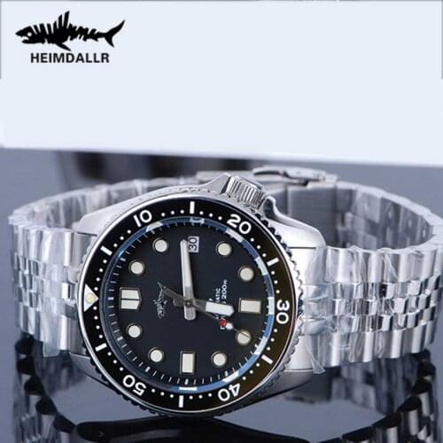 Heimdallr Sharkey SKX007 Mens Dive Watch Sapphire Crystal 20ATM Water Resistance NH35 Movement Mechanical Mens Wristwatch