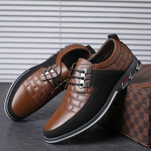 2021 Autumn Men Casual Shoes Breathable Lace-up Oxfords Dress Business Formal Wedding Party Big Size 48 Shoes Men Loafers Shoes