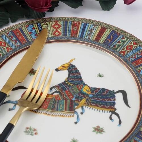 Dinner Plates Bone China Dinnerware Set And Tableware Ceramic Porcelain Serving Dish Dessert Salad