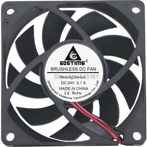 Gdstime 24V 2Pin 70mm 7015S 70mm X 70mm x 15mm Cooling Fan