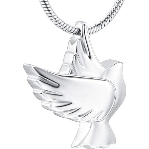 Cremation Urn Necklace Pendant for Ashes Keepsake Memorial Ashes Peace Pigeon