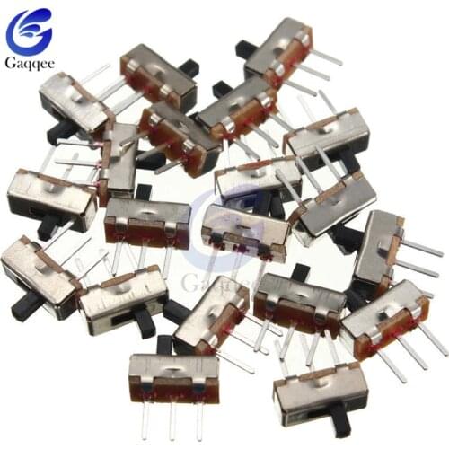 50PCS SS12D00G3 Slide Switch 2 Position SPDT 1P2T 3Pin PCB Panel Mini Vertical Toggle Switches For DIY Electronic Accessories