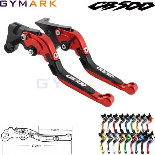 New Logo Black CNC Laser + Titanium Motorcycle Adjustable Brake Clutch Lever For Honda CB500 CB 500 1998-2003 2000 2001 2002