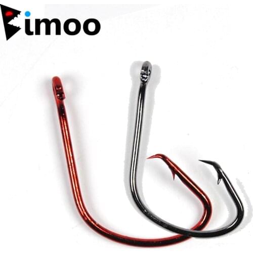 100pcs Fishing Hook 7381 Black Red Color Fishhooks Saltwater Sport Circle Fish Hooks Wholesale Price Fishing Tackle 3/0 4/0 5/0