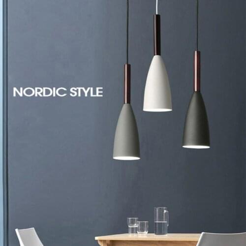 Nordic restaurant chandelier three head modern minimalist creative macaron hanging lamp for bedroom bedside Lighting Fixtures