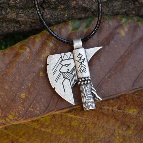 SanLan Norse Pagan Wicca viking axe necklace